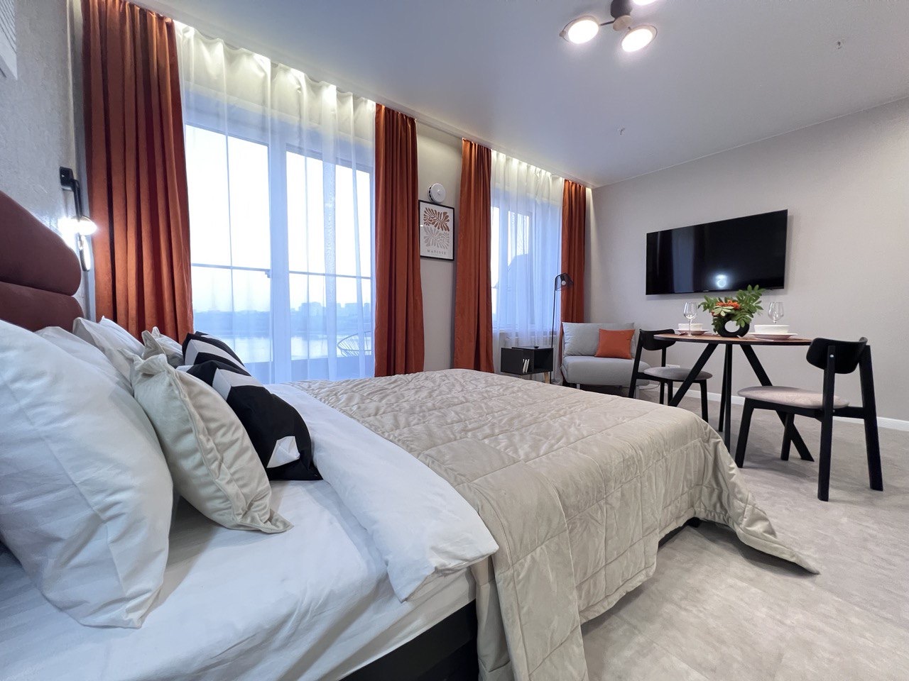 Терраса на 13 этаже с видом на реку