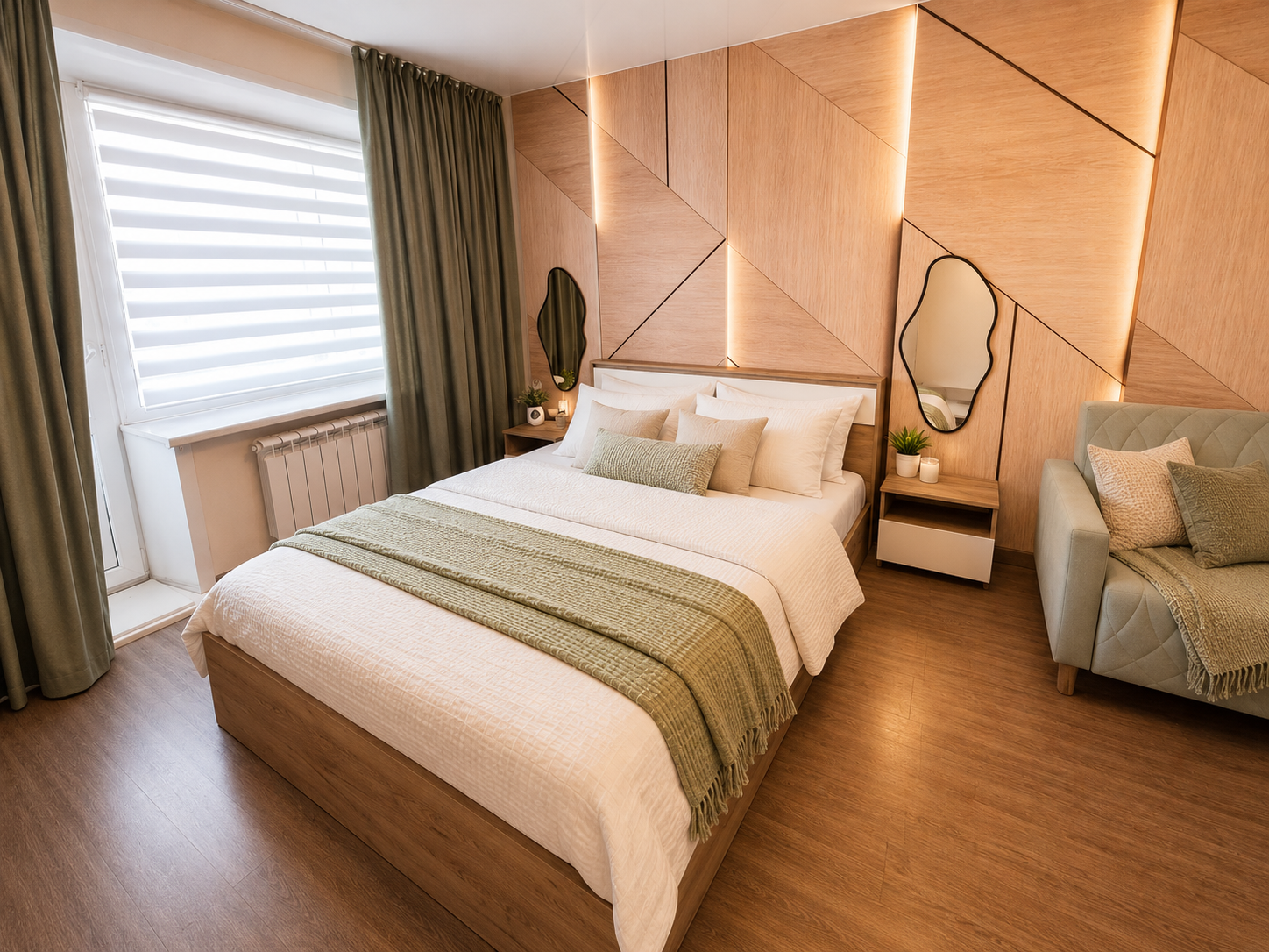 1-к. квартира, 35 м², 2 кровати