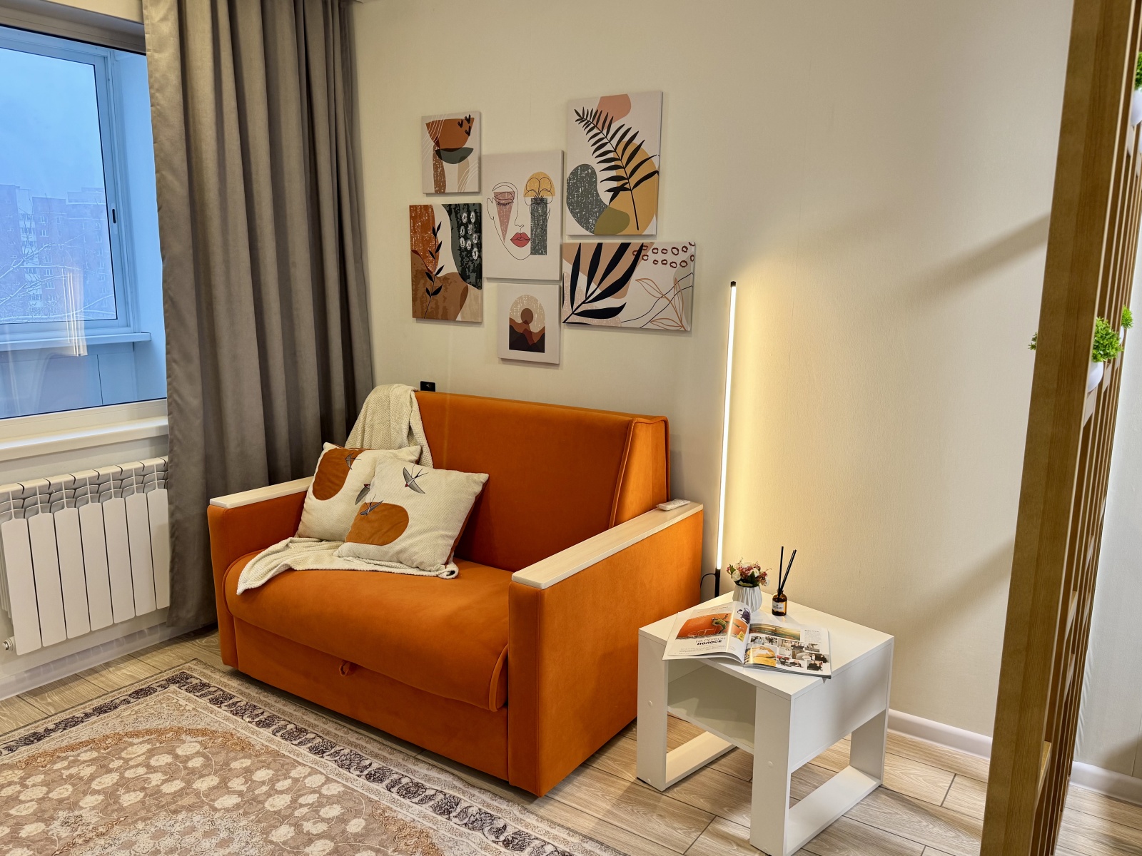 Светлая современная 1-комнатная квартира • 40 м² • До 4 гостей